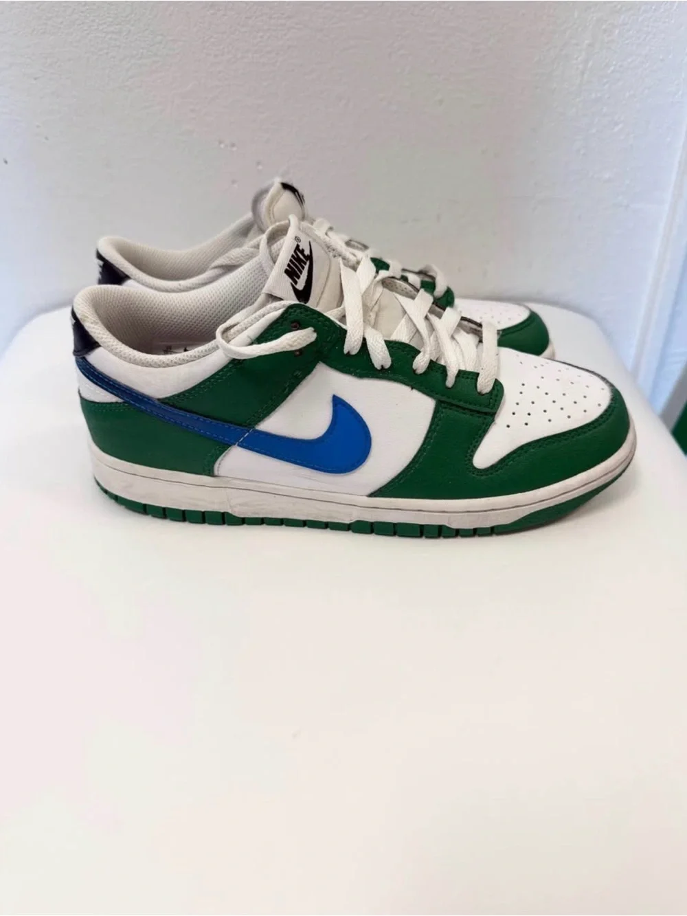 Nike Kids Green White Blue Low-Top Sneakers